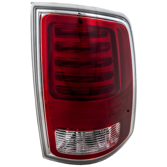 Passenger Side Tail Light, with Bulb, LED, Clear and Red Lens, Chrome Interior, With Premium Type, CAPA CERTIFIED