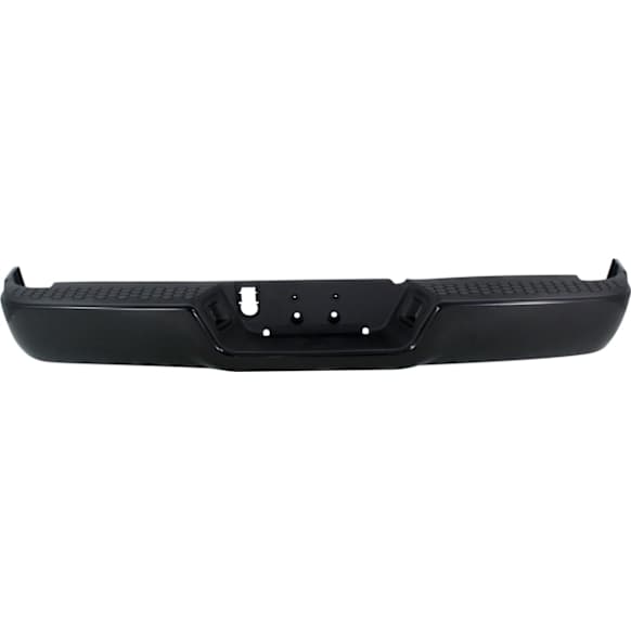 2017 Ram 1500 Tradesman 6 Cyl 3.6L - Step Bumper, For Models Without Parking Aid Sensor, With Single Exhaust, Powdercoated Black, Face Bar and Pads, Without mounting bracket(s)