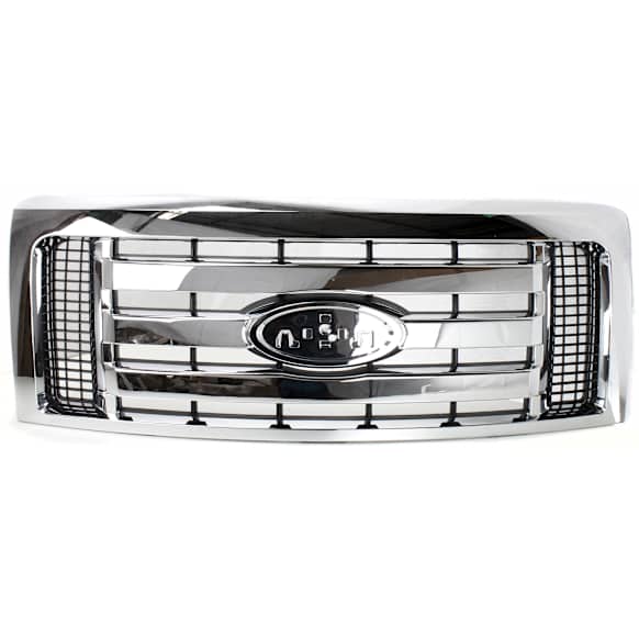 2011 Ford F-150 XLT - Grille, Chrome Shell with Black Insert, For Models Without Custom Package