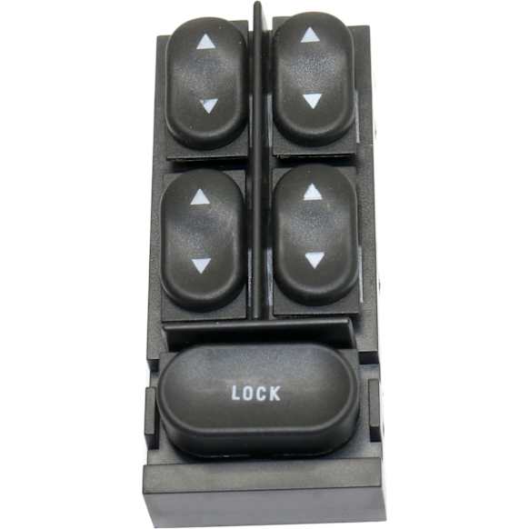 2002 Ford Mustang Base - Front, Driver Side Window Switch, Convertible, Black, 5 Buttons