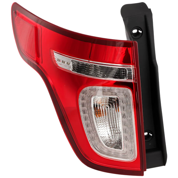 2011-2015 Ford Explorer - Driver Side Tail Light, with Bulb, Halogen, Clear and Red Lens, Type 1, CAPA CERTIFIED