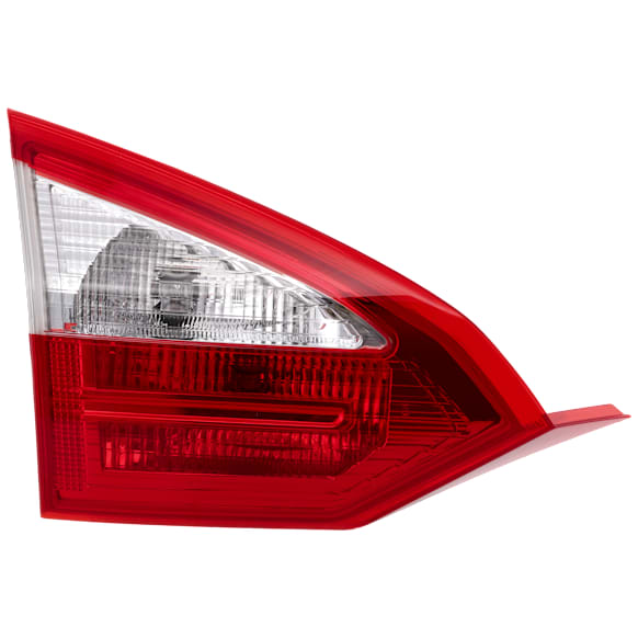 2017 Ford Fiesta - Driver Side, Inner Halogen Tail Light, With bulb(s), 4-Door Mounts On Luggage Lid, OE Replacement, Sedan