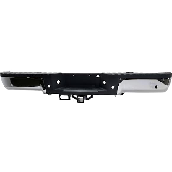 2014 Ford F-150 - Step Bumper, For Models With Rear Object Sensor Holes, With Upgrade Towing Package, Chrome, Face Bar and Pads, Without mounting bracket(s)
