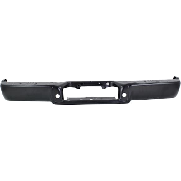 2007 Ford F-150 - Step Bumper, For Models Without Rear Object Sensor Holes, Powdercoated Black, Face Bar Only; With pad provision, Without mounting bracket(s)