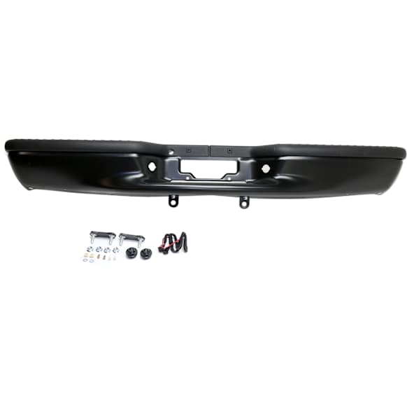 1998 Ford F-150 - Step Bumper, Flareside, Powdercoated Black, Face Bar and Pads, Without mounting bracket(s)