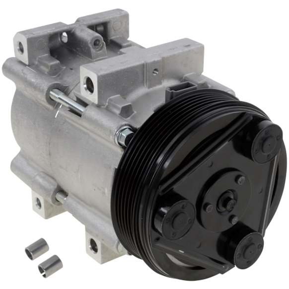 1991 Ford E-150 Econoline Club Wagon - A/C Compressor, Replaces FS10 Compressor, With Clutch, 6-Groove Pulley, 8 Cyl 5.0L