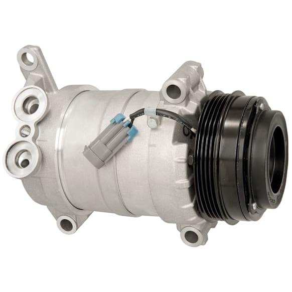 2000 Chevrolet Silverado 2500 - A/C Compressor, OHV, With 1 Piece Compressor Manifold; HU6 Compressor Type, One Bolt to mount the Hoses, With Clutch, 4-Groove Pulley, 8 Cyl 6.0L