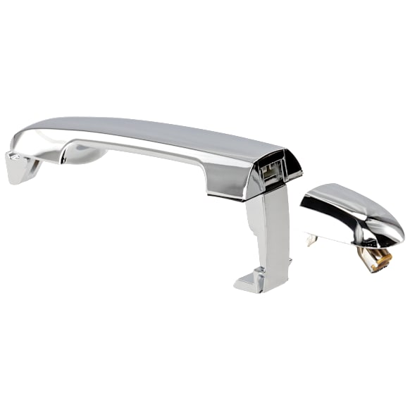 2009 Hyundai Sonata Limited - Front, Passenger Side Chrome Exterior Door Handle, Without Key Hole, Sedan