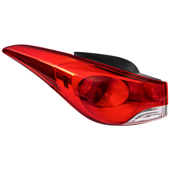 2013 Hyundai Elantra - Driver Side, Outer Halogen Tail Light, With bulb(s), Mounts on Body, USA Built Vehicle, OE Replacement