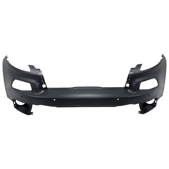 Front Primed Bumper Cover, Except Trailhawk Model, With Parking Aid Sensor Holes and Advance Park System Holes