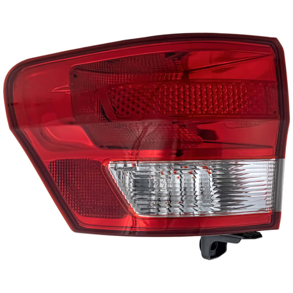 2012 Jeep Grand Cherokee Laredo X - Driver Side, Outer Halogen Tail Light, With bulb(s), Mounts on Body, OE Replacement