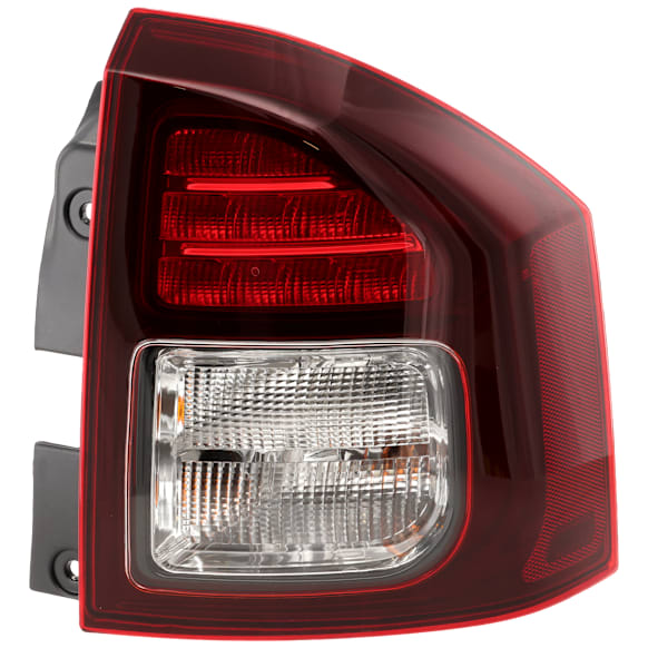 Passenger Side Tail Light, with Bulb, Halogen, Clear and Red Lens