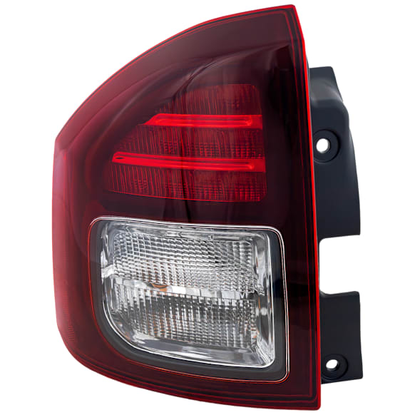Driver Side Tail Light, with Bulb, Halogen, Clear and Red Lens