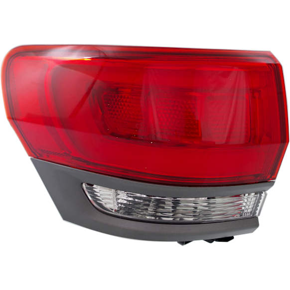 2018 Jeep Grand Cherokee - Driver Side, Outer Halogen Tail Light, With bulb(s), Mounts on Body, OE Replacement, CAPA Certified