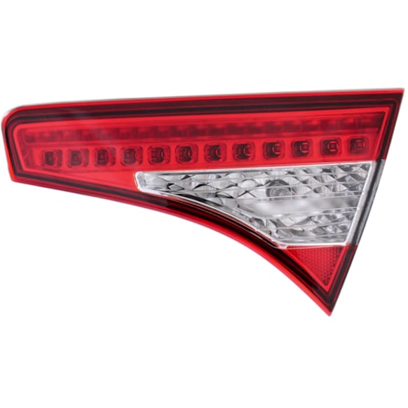 Passenger Side, Inner Tail Light, with Bulb, LED, Clear and Red Lens
