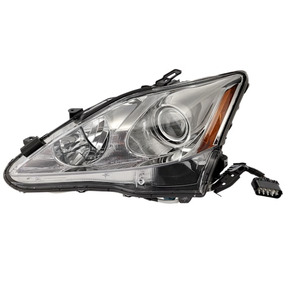 2011-2013 Lexus IS250 - Driver Side Halogen Headlight, With bulb(s), OE Replacement