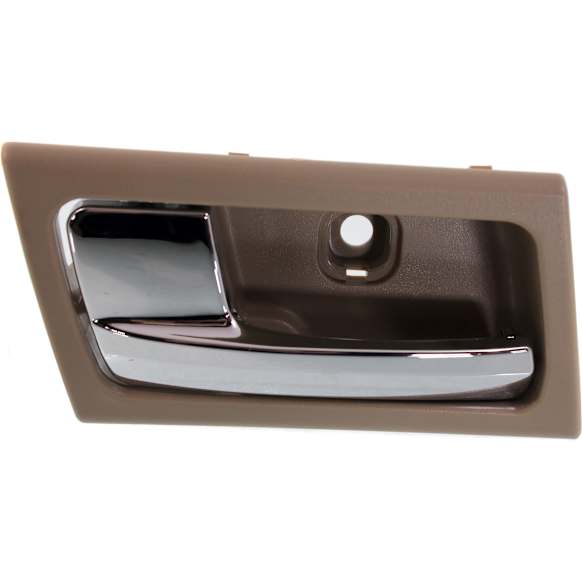 2003 Ford Crown Victoria - Front or Rear, Driver Side Brown bezel with chrome lever Interior Door Handle, Without Door Lock Hole, 4-Door, Sedan