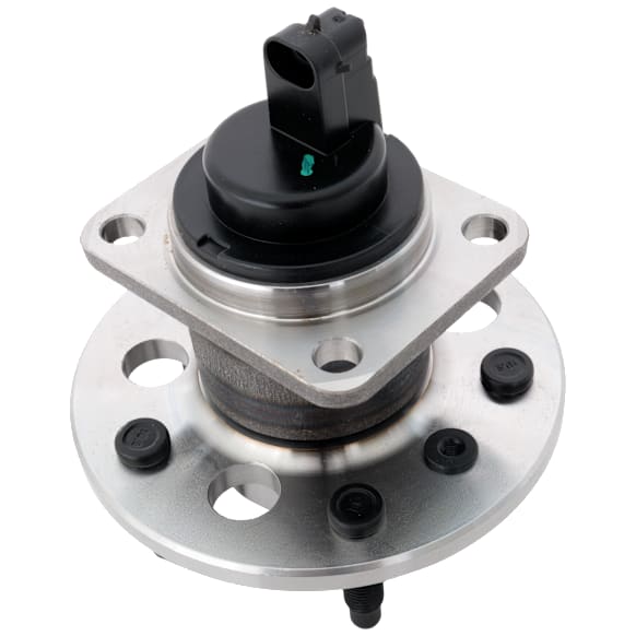 Rear, Driver or Passenger Side Wheel Hub, 5 Lugs, With Bearing, With Sensor