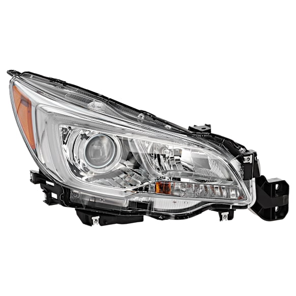 2015-2017 Subaru Outback - Passenger Side Headlight, with Bulb, Halogen, Clear Lens, Chrome Interior, 4 Cyl., 2.5L Engine