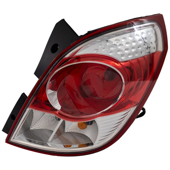 Passenger Side Tail Light, with Bulb, Halogen, Clear and Red Lens, Red Line Model
