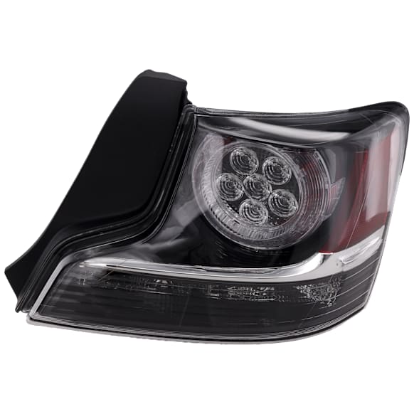 Passenger Side Tail Light, without Bulb, Halogen, Clear and Red Lens, Base Model