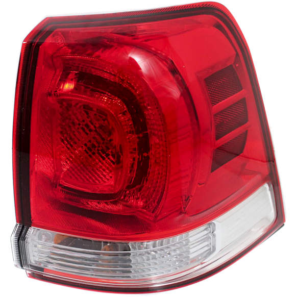 Passenger Side, Outer Tail Light, with Bulb, Halogen, Clear and Red Lens, Base Model, 8 Cyl., 5.7L Engine