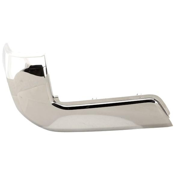 Rear, Driver Side Bumper End, Chrome Plastic