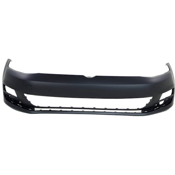 2015 Volkswagen Golf S - Front Primed Bumper Cover, For Models Without Parallel Park Assist Sensor Holes, Without Headlight Washer Holes