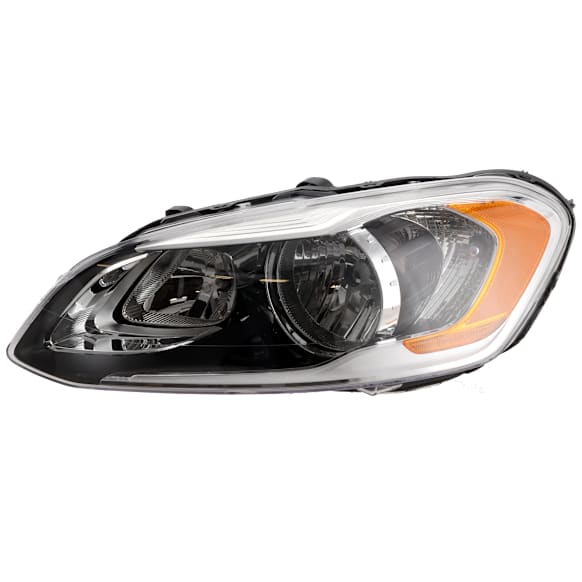 2014-2017 Volvo XC60 - Driver Side Headlight, with Bulb, Halogen, Clear Lens, CAPA Certified
