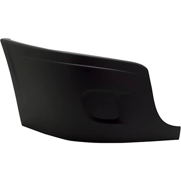 2013 Freightliner Cascadia - Front, Passenger Side Bumper End, For Models Without Fog Lights, Painted Black, Plastic