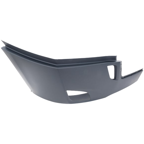 Front, Passenger Side Bumper End, Painted Gray Plastic