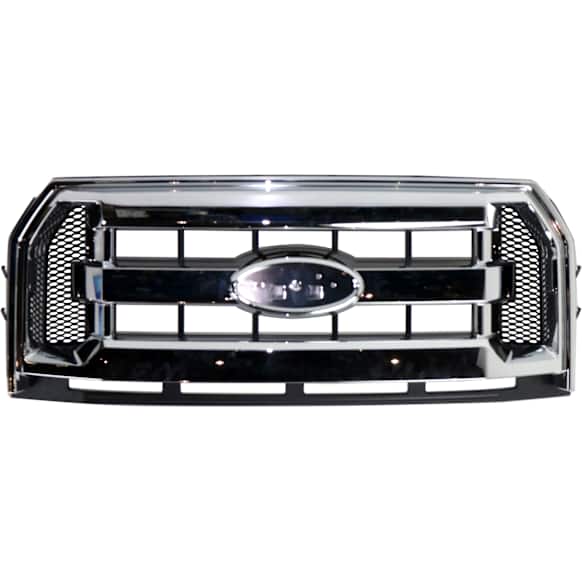 2016 Ford F-150 XLT - Grille, Chrome Shell with Textured Black Insert, CAPA Certified