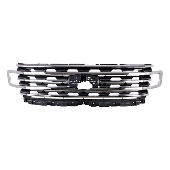 2018-2020 Ford Expedition - Grille, Textured Black, without Camera Hole, XLT Model, For Models without Front View Camera, CAPA Certified
