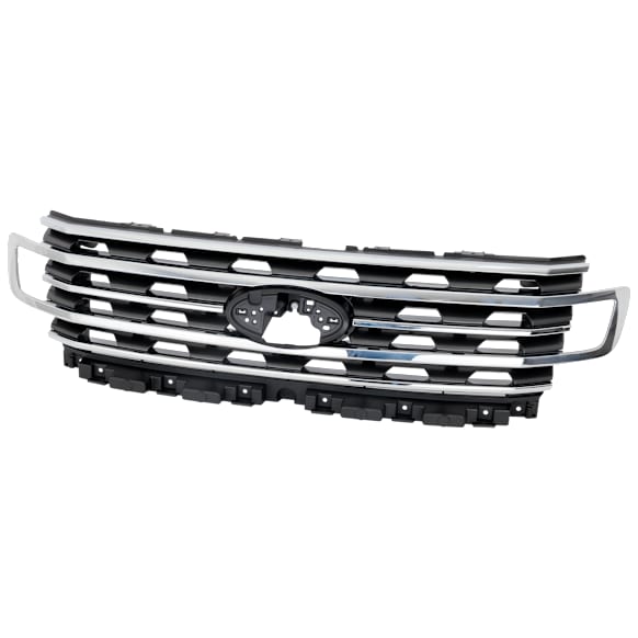 2018-2021 Ford Expedition - XLT Grille Textured Black Shell with Chrome Insert CAPA Certified