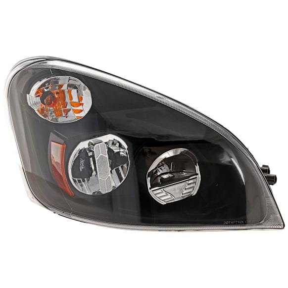 2008-2017 Freightliner Cascadia - Passenger Side Headlight, with Bulb, LED, Black Interior, without Daytime Running Light