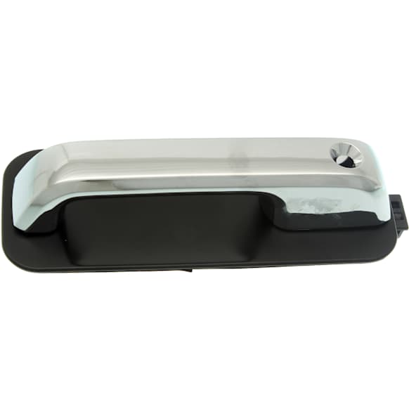 2016 Ford F-150 - Front, Driver Side Chrome Lever with Black Bezel Exterior Door Handle, With Key Hole