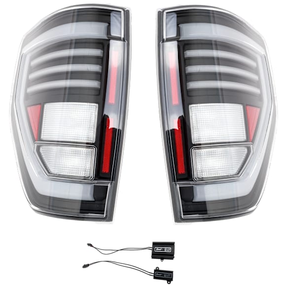 2009 Ford F-150 - Driver and Passenger Side LED Tail Light, With bulb(s),  (Styleside), Clear Lens, Black Interior, Fleetside