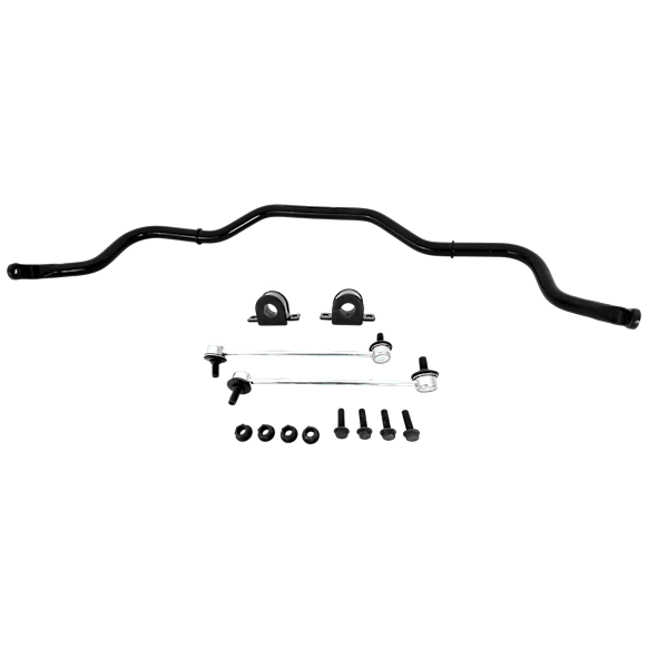 Front Sway Bar Kit, Steel, 0.98 in., Non-adjustable, Black