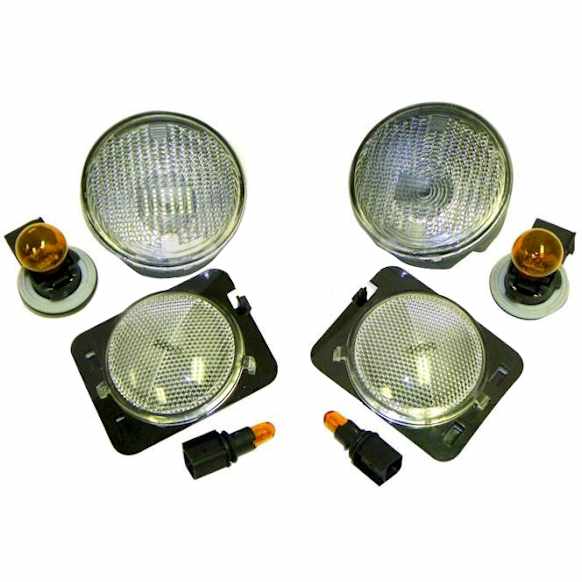 RT28018 Parking & Side Marker Light Kit, Includes 2 Clear Parking Lamps, 2 Clear Side Marker Lamps & (4) Amber Bulbs