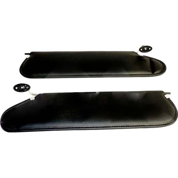RT52004 Sun Visor, Black, Vinyl, Direct Fit, Set of 2
