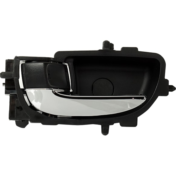 2014 Toyota Prius C Three - Front or Rear, Driver Side Chrome Lever with Black Bezel Interior Door Handle, Without Door Lock Hole, For Models Without Chrome Insert/Trim