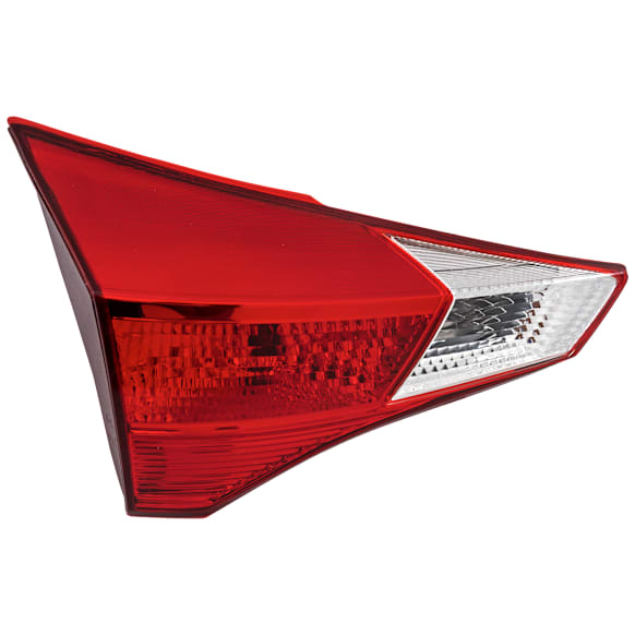 Driver Side, Inner Tail Light, with Bulb, Halogen, Clear and Red Lens, CAPA CERTIFIED