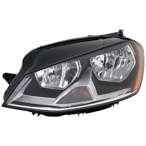 2015-2017 Volkswagen Golf Sportwagen - Driver Side Headlight, with Bulb, Halogen, Clear Lens