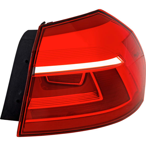 2017 Volkswagen Passat S - Passenger Side, Outer Halogen Tail Light, With bulb(s), Production Date To July 3 2016, OE Replacement