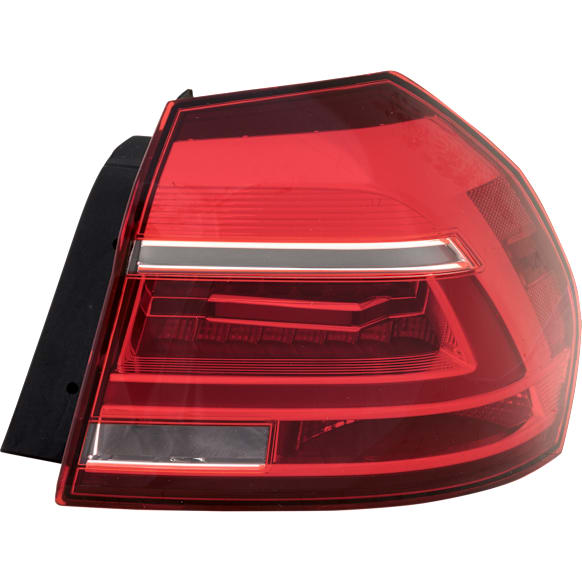2016 Volkswagen Passat R-Line - Passenger Side, Outer LED Tail Light, With bulb(s), Mounts on Body, Clear Red Lens