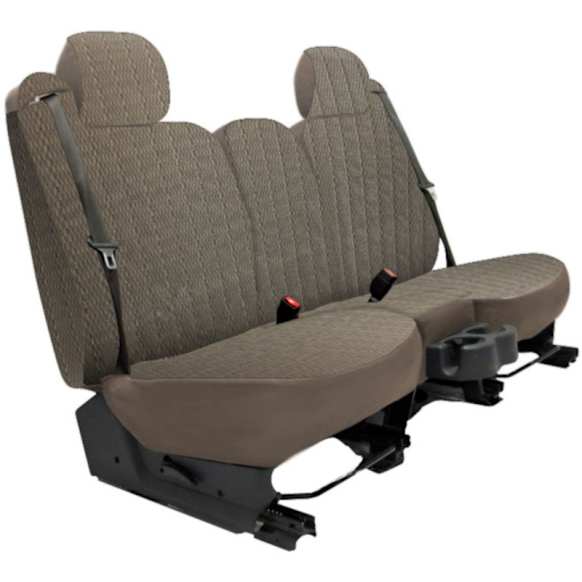 2016 Ford Mustang - Front Row Seat Cover, Airbag, Headrest And Seatbelt Guide Strap Openings Standard, Toast, Made of Velour, Solid Design, Low Back Bucket