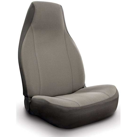 2012 GMC Sierra 1500 - Second Row Seat Cover, Extended Cab Pickup, Not For '07 Classic, Headrest Openings Standard, Gray, Polyester, Solid Design, 60/40 Split Backrest And Cushion