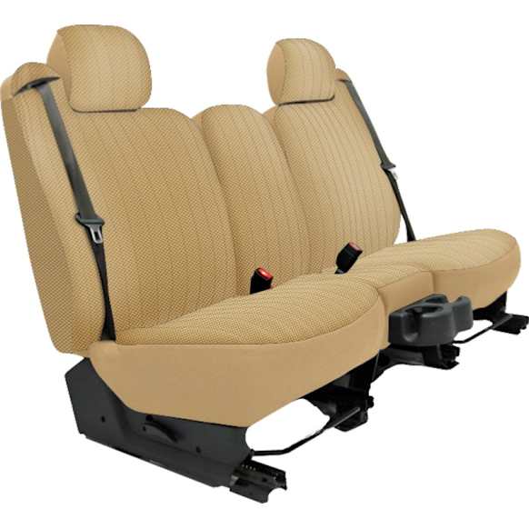 K321-25-0TTN Second Row Seat Cover, Tan, Made of Tweed, Solid Design, 60/40 Split Backrest And Cushion Duramax Tweed Series
