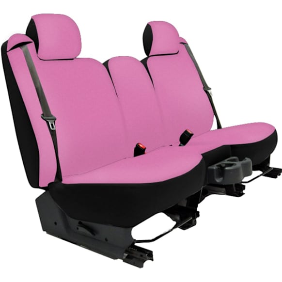 K375-09-0NPK Second Row Seat Cover, Pink, Made of Neosupreme, Solid Design, 60/40 Split Backrest, Solid Cushion Bench Neosupreme Series