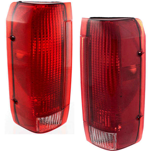 1995 Ford F-150 Special - Driver and Passenger Side Halogen Tail Light, Without bulb(s), Fleetside/Styleside, OE Replacement